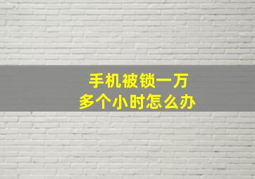 手机被锁一万多个小时怎么办