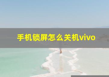 手机锁屏怎么关机vivo