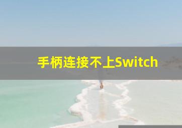 手柄连接不上Switch