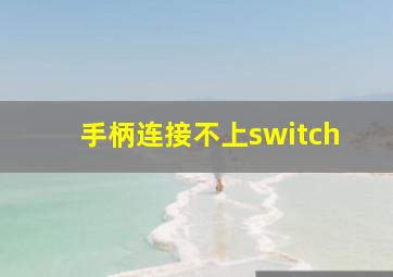 手柄连接不上switch