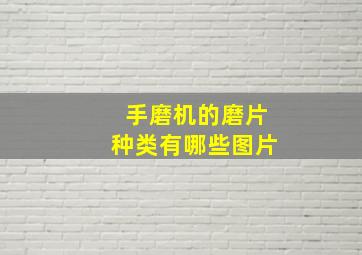 手磨机的磨片种类有哪些图片