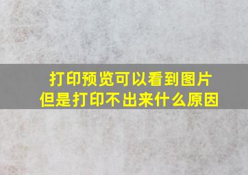 打印预览可以看到图片但是打印不出来什么原因