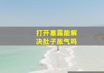 打开塞露能解决肚子胀气吗