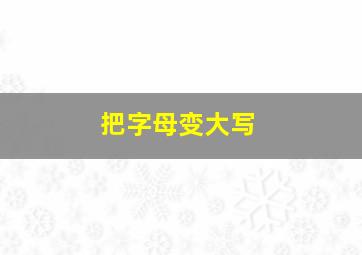 把字母变大写