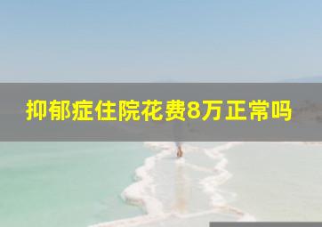 抑郁症住院花费8万正常吗