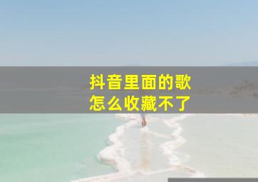 抖音里面的歌怎么收藏不了