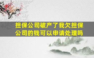 担保公司破产了我欠担保公司的钱可以申请处理吗