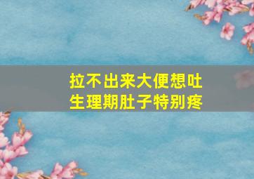 拉不出来大便想吐生理期肚子特别疼