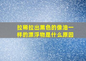 拉稀拉出黑色的像油一样的漂浮物是什么原因