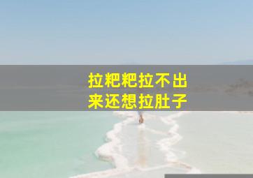 拉粑粑拉不出来还想拉肚子