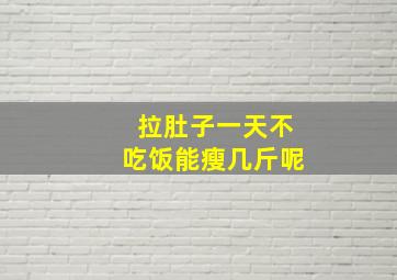 拉肚子一天不吃饭能瘦几斤呢