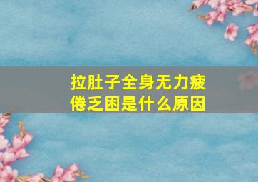 拉肚子全身无力疲倦乏困是什么原因