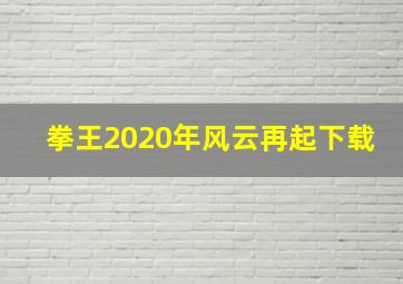 拳王2020年风云再起下载