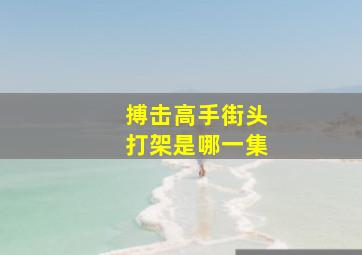 搏击高手街头打架是哪一集