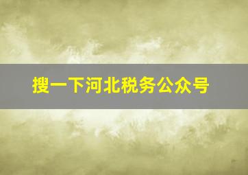 搜一下河北税务公众号