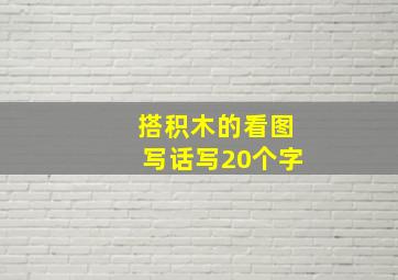 搭积木的看图写话写20个字