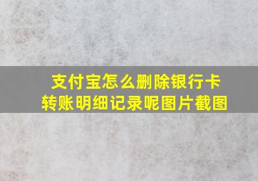 支付宝怎么删除银行卡转账明细记录呢图片截图