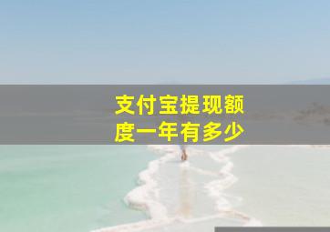 支付宝提现额度一年有多少