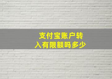 支付宝账户转入有限额吗多少