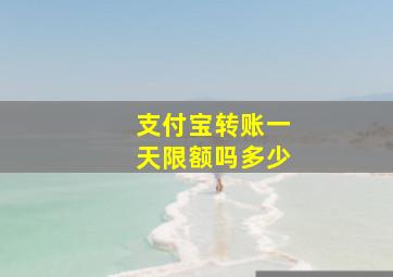 支付宝转账一天限额吗多少