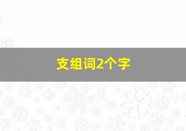 支组词2个字