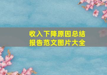 收入下降原因总结报告范文图片大全