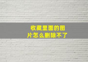 收藏里面的图片怎么删除不了