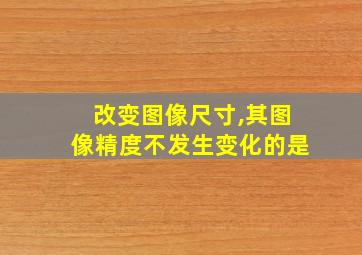 改变图像尺寸,其图像精度不发生变化的是