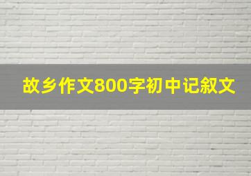 故乡作文800字初中记叙文