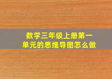 数学三年级上册第一单元的思维导图怎么做