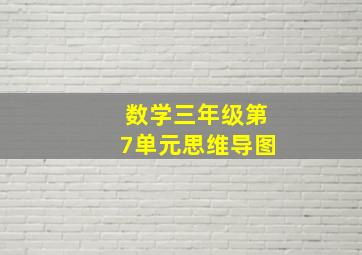 数学三年级第7单元思维导图