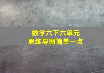 数学六下六单元思维导图简单一点