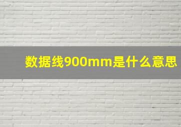 数据线900mm是什么意思