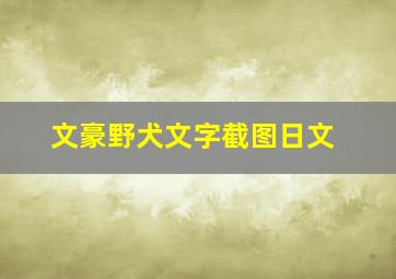 文豪野犬文字截图日文