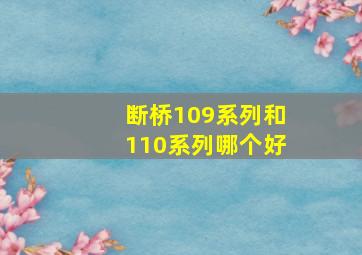 断桥109系列和110系列哪个好