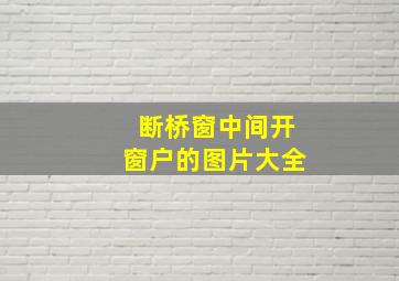 断桥窗中间开窗户的图片大全