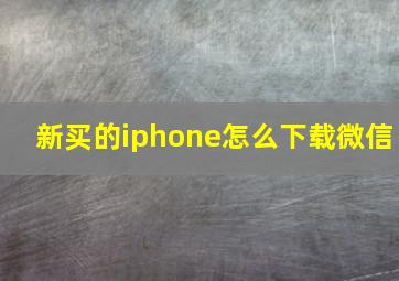 新买的iphone怎么下载微信