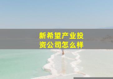 新希望产业投资公司怎么样