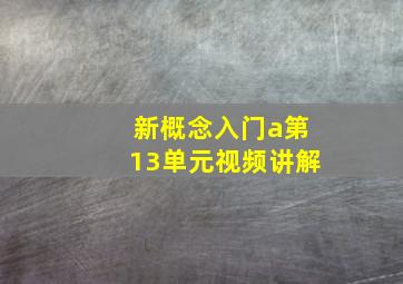 新概念入门a第13单元视频讲解