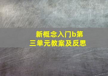 新概念入门b第三单元教案及反思