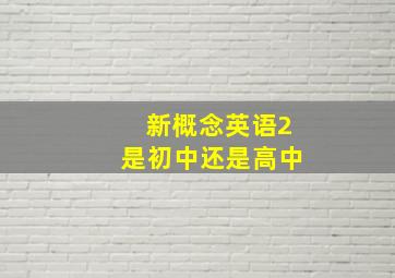 新概念英语2是初中还是高中