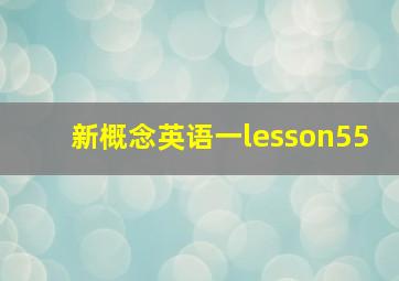 新概念英语一lesson55