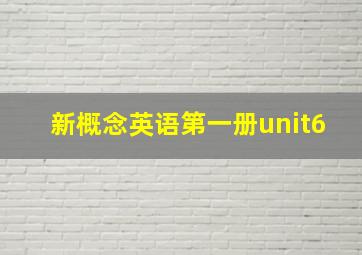 新概念英语第一册unit6