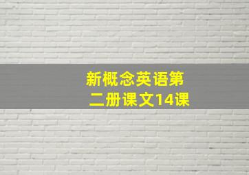 新概念英语第二册课文14课