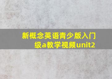 新概念英语青少版入门级a教学视频unit2