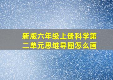 新版六年级上册科学第二单元思维导图怎么画