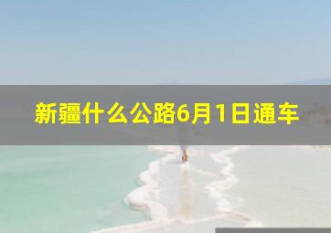 新疆什么公路6月1日通车