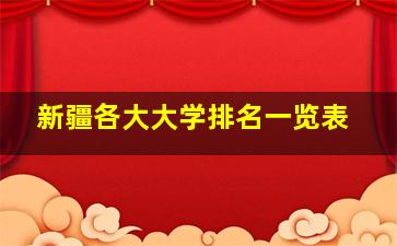 新疆各大大学排名一览表