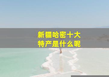 新疆哈密十大特产是什么呢