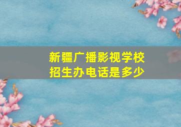 新疆广播影视学校招生办电话是多少